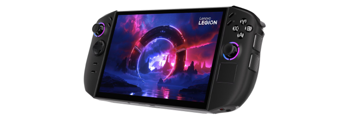 Lenovo Legion Go 2 gaming console - view from a 45-degree angle.