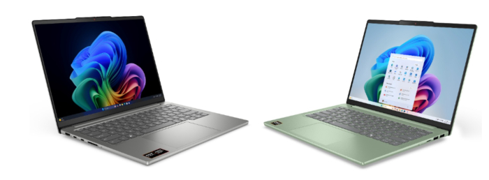 enovo IdeaPad Pro 5 (14”, 10) у кольорі Luna Grey та Lenovo IdeaPad Slim 5 (14”, 10) у кольорі Seafoam Green