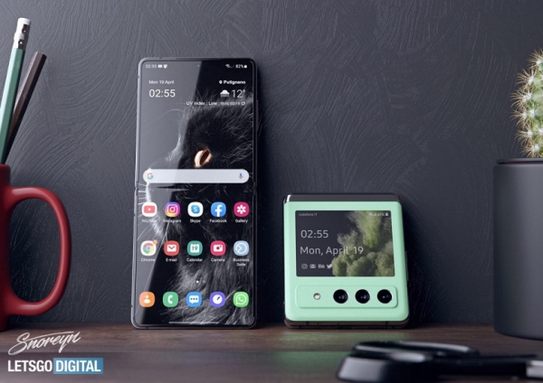 Со Snapdragon 888, One UI 3.5, камерой, как у Galaxy S21, и более крупным наружным дисплеем. «Раскладушка» Samsung Galaxy Z Flip3 позирует на качественных рендерах
